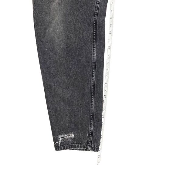 Vtg Levi’s 550 Orange Tab Relaxed Fit Tapered Distressed Black Denim Jeans 36/30 - Picture 11 of 11
